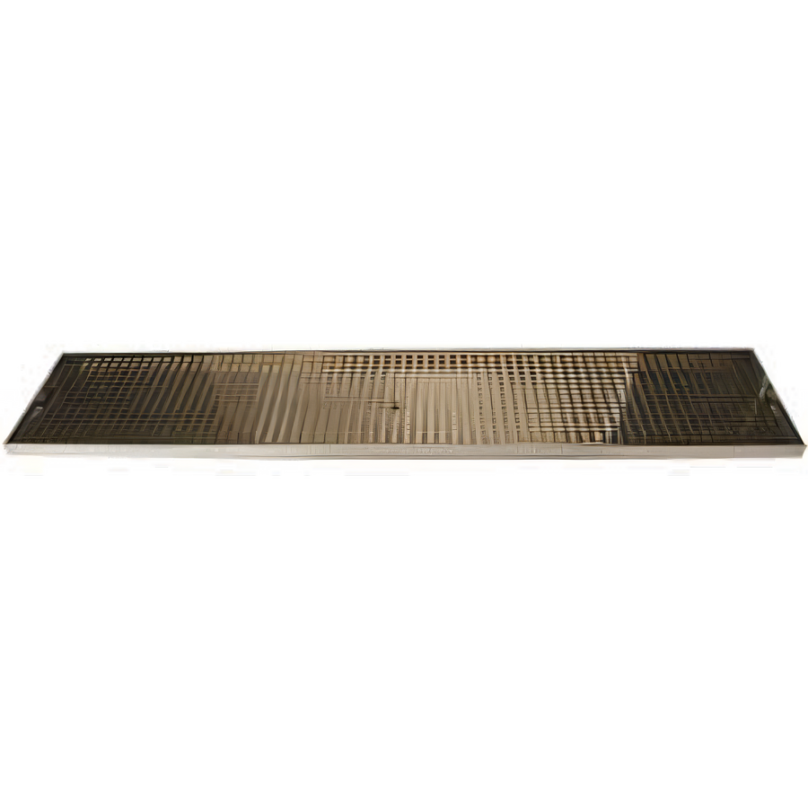 Product image #1 for Micro Matic 39-Inch Surface Mount Drip Tray Trough with PVD Brass Screen, Stainless Steel Construction