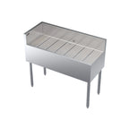Thumbnail image #1 for Krowne Royal Series KR19-C42L Free-Standing Underbar Corner Drainboard, Left End Return, Stainless Steel, Open Base, 42 x 19 x 36-1/2 Inches