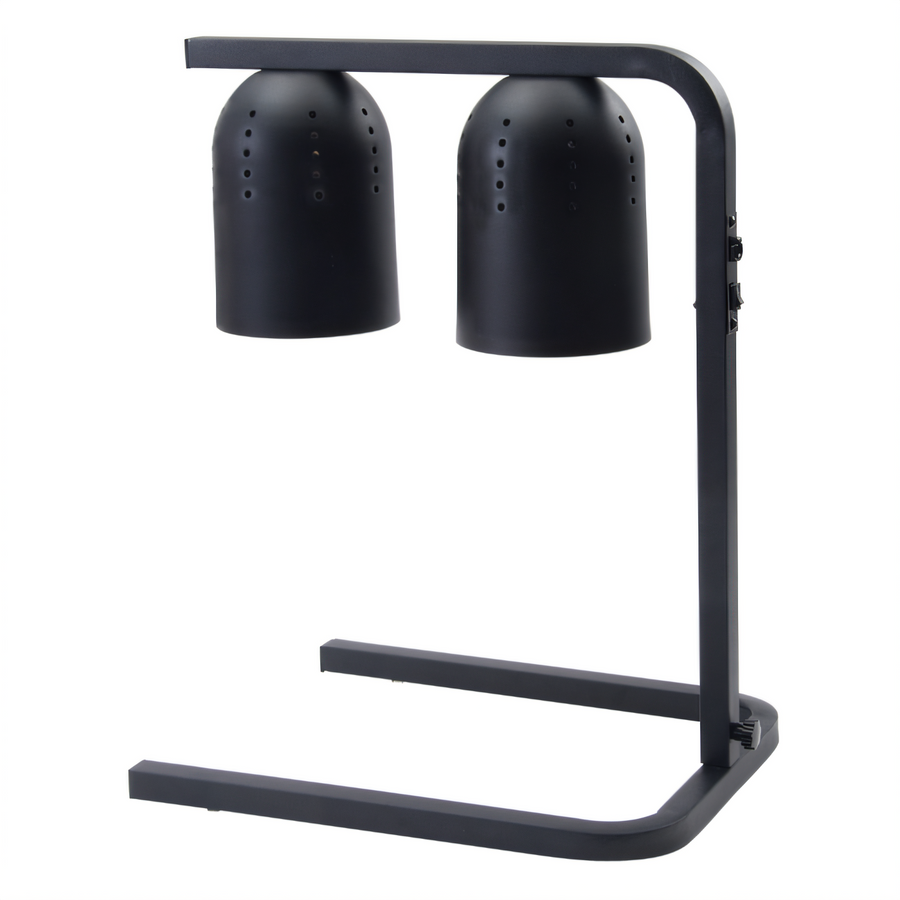 Product image #1 for Winco Electric Freestanding Twin-Bulb Heat Lamp with 3-Position Adjustable Height, 500W, 120V