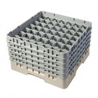 Thumbnail image #2 for Cambro Camrack® 49S958184 Full-Size 49-Compartment Beige Glass Rack with 5 Soft Gray Extenders Case of 2