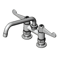 equip 4-Inch Deck Mount Mixing Faucet with 8-Inch Swing Nozzle, Wrist Handles, Low-Lead, ADA-Compliant