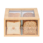 Thumbnail image #1 for Koolmore KM-BDW-14E Wooden Double Bin Bread Drawer, 0.5 cu. ft., Countertop, 13.75"W x 13"D x 7.25"H, (2) clear acrylic pull-out drawers