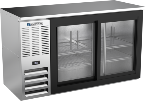 Product image #1 for Beverage-Air 58-Inch Two-Section Refrigerated Back Bar Storage Cabinet with Sliding Glass Doors