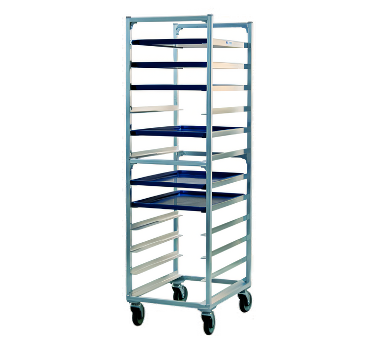 Product image #1 for New Age Mobile Full-Height End-Loading Aluminum Bun Pan Rack for 12 Full-Size Pans
