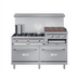 Thumbnail image #1 for KoolMore 60-Inch Commercial Liquid Propane Gas Range with 6 Burners, 24-Inch Griddle/Broiler and 2 Ovens