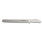 Thumbnail image #1 for Dexter Russell SofGrip 24283 14-Inch Wide Duo-Edge Slicer, Stamped High-Carbon Steel, White Rubber Handle Case of 6