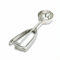 Vollrath Size #8 Round Bowl Stainless Steel Disher, 4 oz., Universal Squeeze Handle