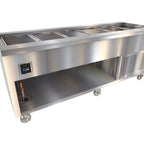 Thumbnail image #1 for Duke Manufacturing Thurmaduke TCM-88PG-N7 Mobile Refrigerated Cold Food Unit, 88-Inch, 8-Inch Deep Cold Pan, Touchscreen Control