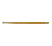 Dormont Safety System Steam Connector Hose, 1/2 Inch ID x 24 Inch, Stainless Steel Braid, Orange Heat Shield, Brass Fittings