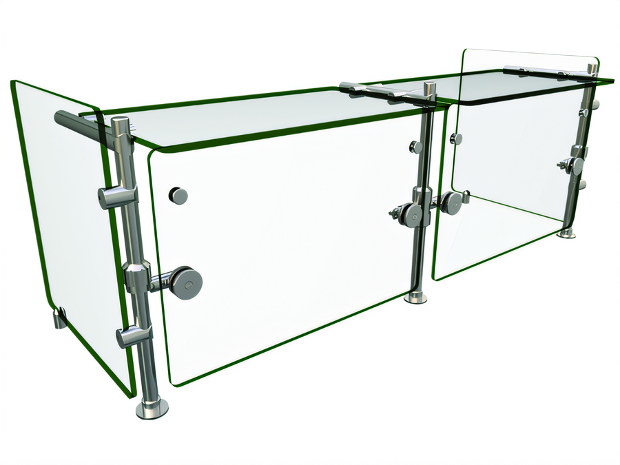 Product image #1 for Hatco Flav-R-Shield ORBIT900-04824 Full-Service Pass-Over Food Shield, 48 x 24 Inch, 2-Bay