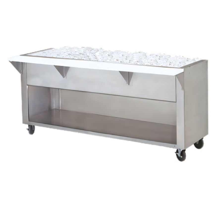 Product image #1 for Advance Tabco Triumph (Supreme) Ice Cooled Serving Counter, 3-Pan Capacity, Open Rear Base