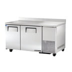 Thumbnail image #1 for True Mfg. - General Foodservice TWT-60-32-HC 60.25-Inch Two-Section Deep Worktop Refrigerator with Stainless Steel Top and Rear Splash