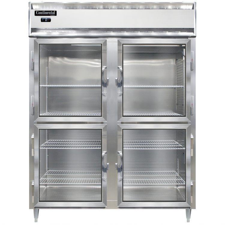 Product image #1 for Continental Refrigerator D2FENSSGDHD Designer Line Wide Two-Section Reach-in Freezer with Half-Height Glass Doors
