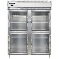 Continental Refrigerator D2FENSSGDHD Designer Line Wide Two-Section Reach-in Freezer with Half-Height Glass Doors