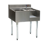 Thumbnail image #1 for Eagle Group 2200 Series BM3-22R Underbar Ice Bin/Cocktail Station with Left Ice Bin, Blender Recess & Liquid Waste Chute, 36"W x 24"D