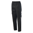 Thumbnail image #1 for Winco Signature Chef UNF-11KL Straight-Leg Cargo Chef Pants, Black, Large, 65/35 Poly-Cotton Blend Case of 24