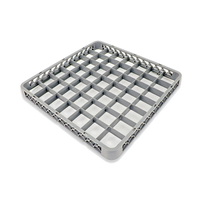 Crestware 49-Compartment Dish & Glass Rack Extender, Gray Textured Polymer