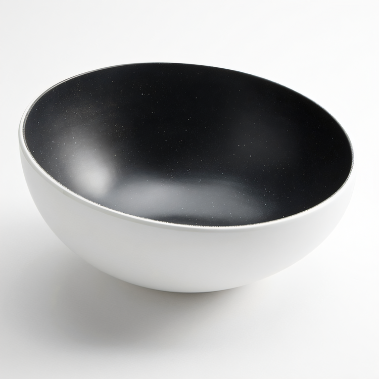 Product image #1 for American Metalcraft Lift 110 oz Round Angled Melamine Bowl, 11-1/4 Inch Dia. x 5-1/2 Inch H, White with Black Speckles