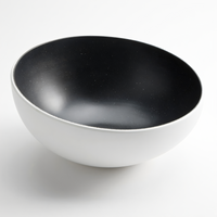 American Metalcraft Lift 110 oz Round Angled Melamine Bowl, 11-1/4 Inch Dia. x 5-1/2 Inch H, White with Black Speckles