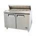 Thumbnail image #1 for Atosa Two-Section Sandwich/Salad Mega Top Refrigerated Prep Table, 48.2 Inch Wide, 13.4 Cu. Ft., Solid Doors