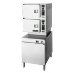 Thumbnail image #1 for Cleveland Range Classic Convection 24CGM200 24-Inch 2-Compartment Gas Pressureless Convection Steamer, Boiler Base, 3-Pan Capacity per Compartment