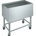 Thumbnail image #1 for Krowne MB-1830 Mobile Stainless Steel Ice Bin with Casters, 97 lb Capacity, Insulated, 30 x 18-1/2 x 30 Inches
