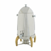 Thumbnail image #1 for Virtuoso 5 Gallon Mirror-Finish Stainless Steel Coffee Urn with Fuel Holder, Handle and Gold Legs