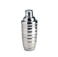 American Metalcraft Beehive 24 oz 3-Piece Stainless Steel Cocktail Shaker with Jigger Cap