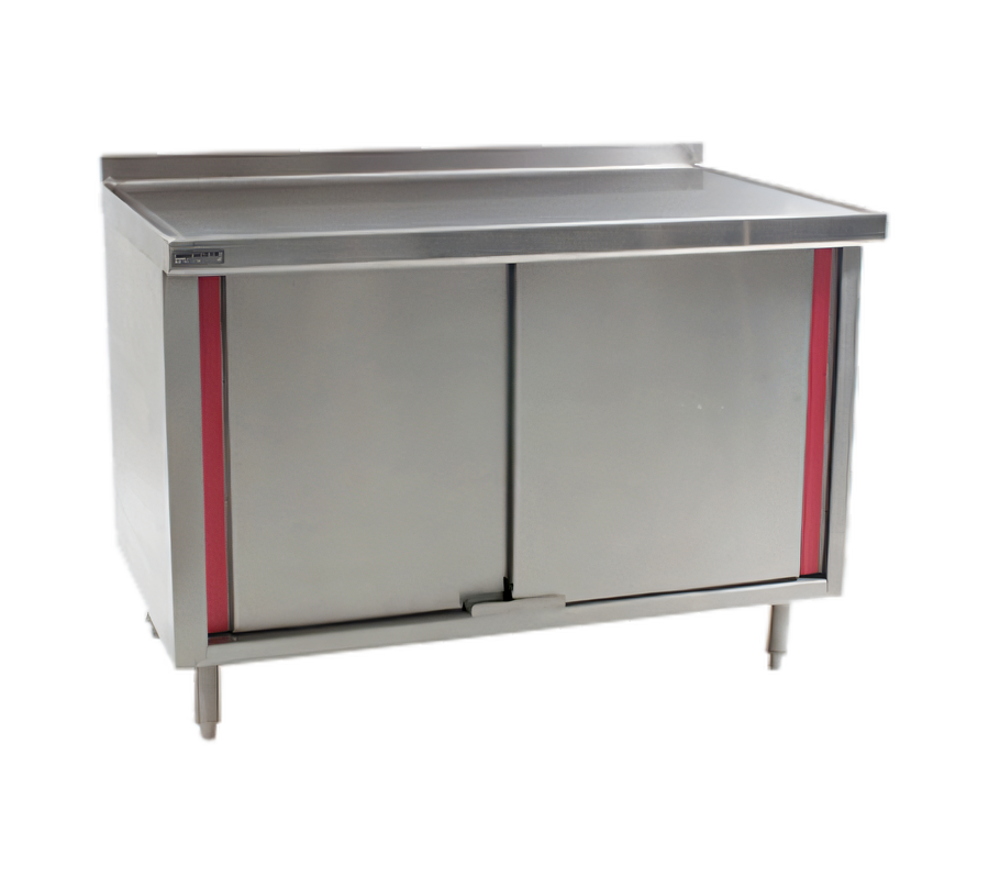 Product image #1 for Eagle Spec-Master Marine Series Enclosed Work Table with Sliding Doors, 60 Inch x 24 Inch, 14 Gauge 304 Stainless Steel Top
