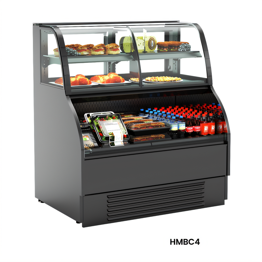 Product image #1 for Structural Concepts Harmony Service/Self-Service Bakery Merchandiser, 75-3/8 Inch Wide, Curved Glass Front, Self-Contained Refrigeration