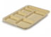 Thumbnail image #1 for Carlisle P614R25 Right-Handed Rectangular 6-Compartment Tray, 14-3/8 x 10 Inches, Tan Polypropylene