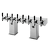Thumbnail image #1 for Perlick Bridge Tee Countertop Draft Beer Tower, Extra High, 8 Faucets, Polished Chrome, Glycol-Cooled