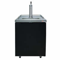 Pro-Line E-Series 25-Inch Direct Draw Beer Dispenser with Glass Rinser, 1/2 Keg Capacity, Black Exterior
