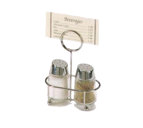 Product image #1 for Chrome-Plated Wire Rack Condiment Caddy for 2 Salt & Pepper Shakers
