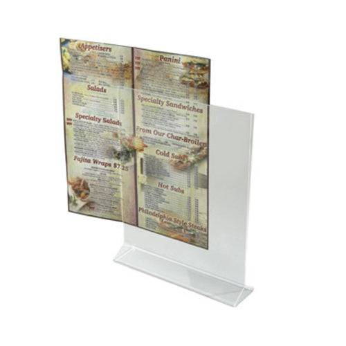 Product image #1 for Winco Acrylic Tabletop Menu Card Holder, 8 x 11 Inches