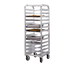 Thumbnail image #1 for New Age Lifetime Series Heavy-Duty Aluminum Stepped-Angle Bun Pan Rack, 13-Slide, 73 Inch Tall, With Casters