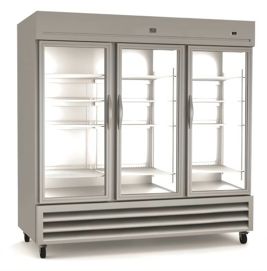 Product image #1 for Kelvinator Commercial 81-Inch Three-Section Reach-In Refrigerator with Three Glass Doors