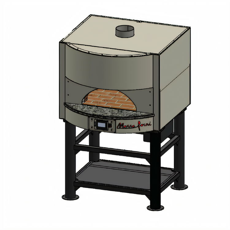 Product image #1 for Marra Forni Square Gas-Fired Pizza Oven with 35 x 26 Inch Brick Deck and Steel Stand
