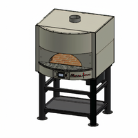 Marra Forni Square Gas-Fired Pizza Oven with 35 x 26 Inch Brick Deck and Steel Stand