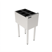 Top Shelf TS Series Freestanding Insulated Underbar Bottle Storage Bin with 6 Wells, 12-Inch Wide, Stainless Steel