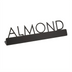 Thumbnail image #1 for American Metalcraft Black Almond Table Sign, 1-1/4 Inch High, Stainless Steel