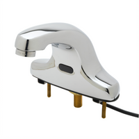 equip Touchless Electronic Sensor Deck-Mount Faucet with Thermostatic Mixing Valve, Rigid Spout, 4-Inch Centers, Chrome