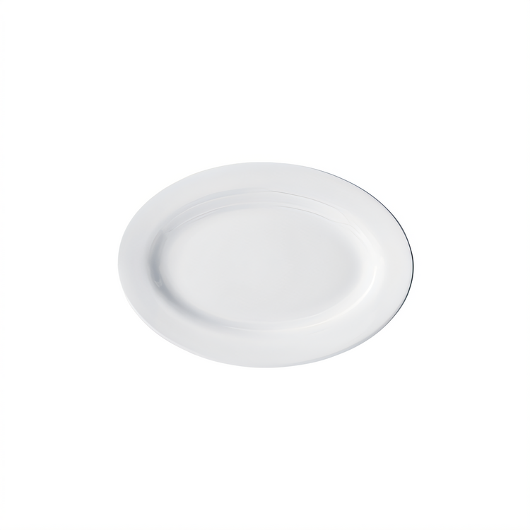 Product image #1 for Winco Birkhall White Oval Rolled Edge Porcelain Platter, 13 x 7-5/8 x 1 Inches