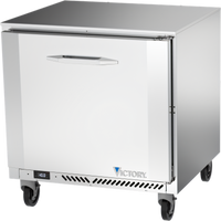 Victory Refrigeration VUF32HC 32-Inch Undercounter Freezer, 1-Section, Rear-Mounted Self-Contained Refrigeration, 7.22 Cu. Ft.