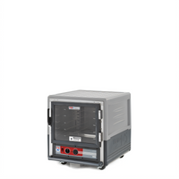 Metro C5 3 Series Lower Wattage Under Counter Heated Holding Cabinet with Gray Insulation Armour and Clear Polycarbonate Door