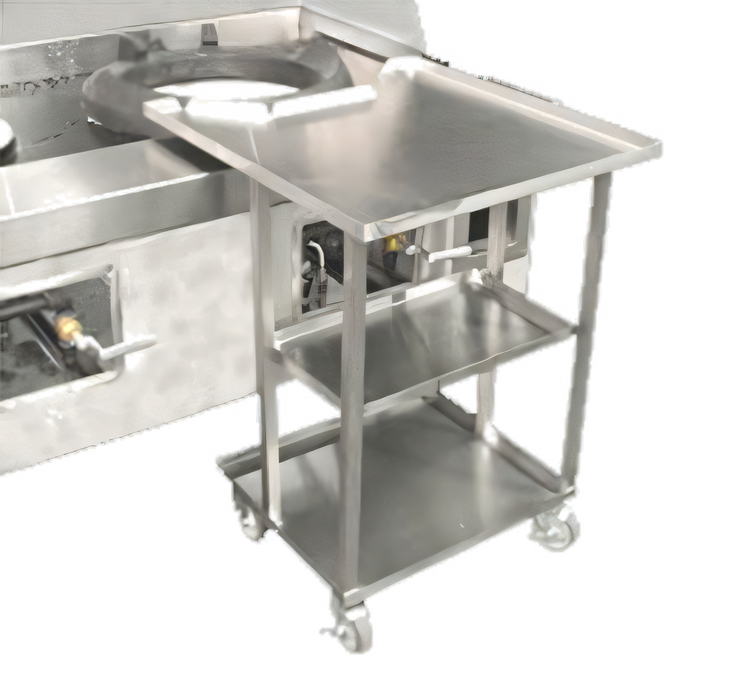 Product image #1 for Town Equipment 24 x 26 x 34 Inch Mobile 3-Shelf Stainless Steel Spice Shelf with Recessed Top Shelf