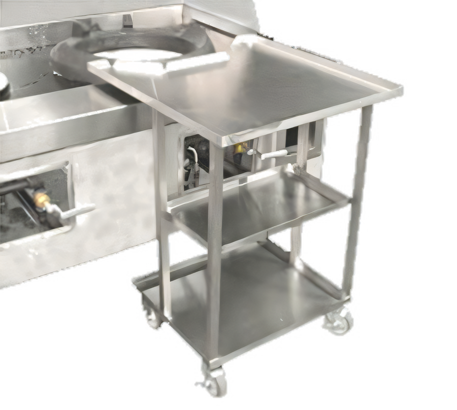 Product image #1 for Town Equipment 24 x 26 x 34 Inch Mobile 3-Shelf Stainless Steel Spice Shelf with Recessed Top Shelf