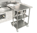 Thumbnail image #1 for Town Equipment 24 x 26 x 34 Inch Mobile 3-Shelf Stainless Steel Spice Shelf with Recessed Top Shelf