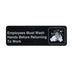 Thumbnail image #1 for Winco Hand Washing Information Sign, 9 x 3 Inches, Black with White Imprint