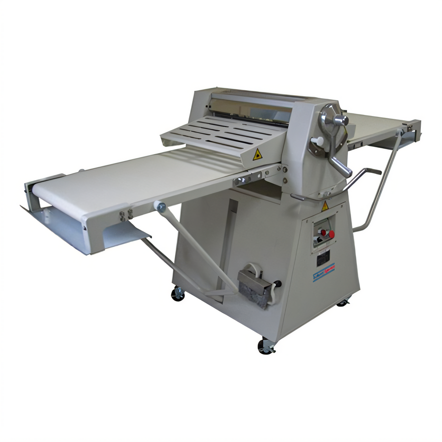 Product image #1 for BakeryXpress DXP-FRS03 Floor Model Reversible Dough Sheeter, 25" x 95" Conveyor, 220V